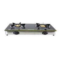 Picture of Geepas Fuel Efficient Brass Two Burner Gas Cooker Stovetop, GK6758