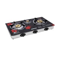 Picture of Geepas Fuel Efficient Brass Three Burner Gas Cooker Stovetop, GK6759