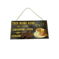 Picture of Coffee Themed Wall Hanging, Black & Brown & Yellow