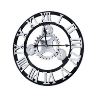 Picture of East Lady Classic Design Wooden Wall Clock, Silver & Black