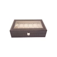 Picture of Leather Watch Organizer with 12-Compartment, Brown