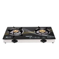 Picture of Geepas Stainless Steel Frame Tempered Glass Top 2 Burner Gas Hob 