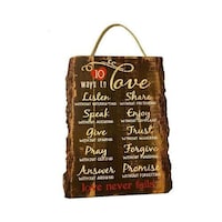 Picture of East Lady 10 Ways To Love Themed Wall Hanging, Brown
