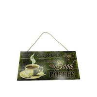 Picture of East Lady Coffee Themed Wall Hanging, Green & Black & Yellow
