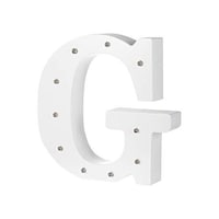 Picture of Decorative LED Light Alphabet G Shaped, White & Clear
