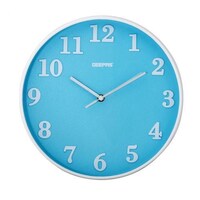 Picture of Geepas 3D Numbers Silent Non-Ticking Round Wall Clock, Sky Blue