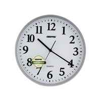 Picture of Geepas Taiwan Movement Round Decorative Wall Clock, Campagne/Silver