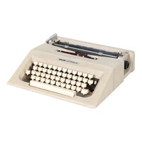 Picture of Antique Olivetti Lettera25 Vintage Typewriter, Beige