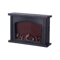 Picture of Simulated Fire Lantern Artificial LED Fireplace, Black