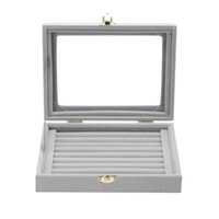 Picture of Ring Earrings Jewelry Case Display, Grey