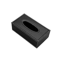 Picture of Rectangular Car Tissue Box Holder Case, Black
