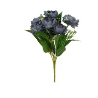 Picture of NAT Artificial Peony Flower Bunch, Dark Blue