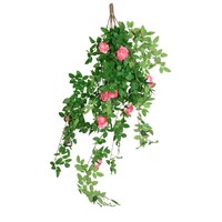 Picture of NAT Artificial High Quality Rose Flowers, Leaves Vine Screening, Dark Pink
