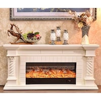 Picture of Art More Built In Electric Fireplace With Remote Control, AM2216B - White