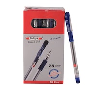 Picture of Today's Z5 Grip Ball Pen with 0.7 mm Tip, Blue, Pack of 50
