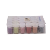 Picture of Sadaf Glitter Beads, Multicolour, Set of 24