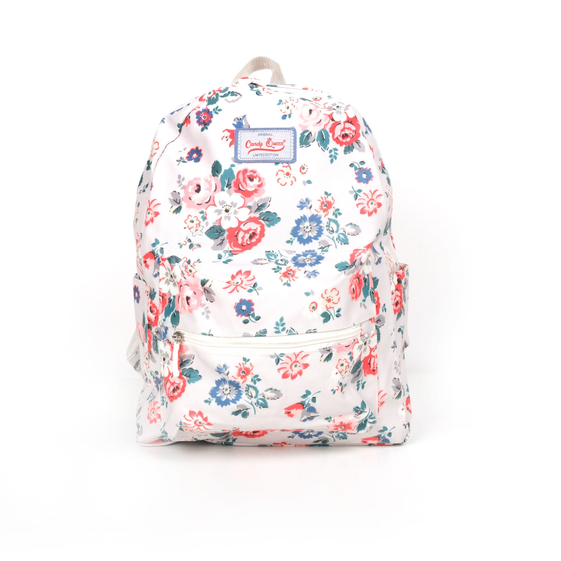 Shop Candy Queen Floral Printed Backpack, Cream | Dragon Mart UAE