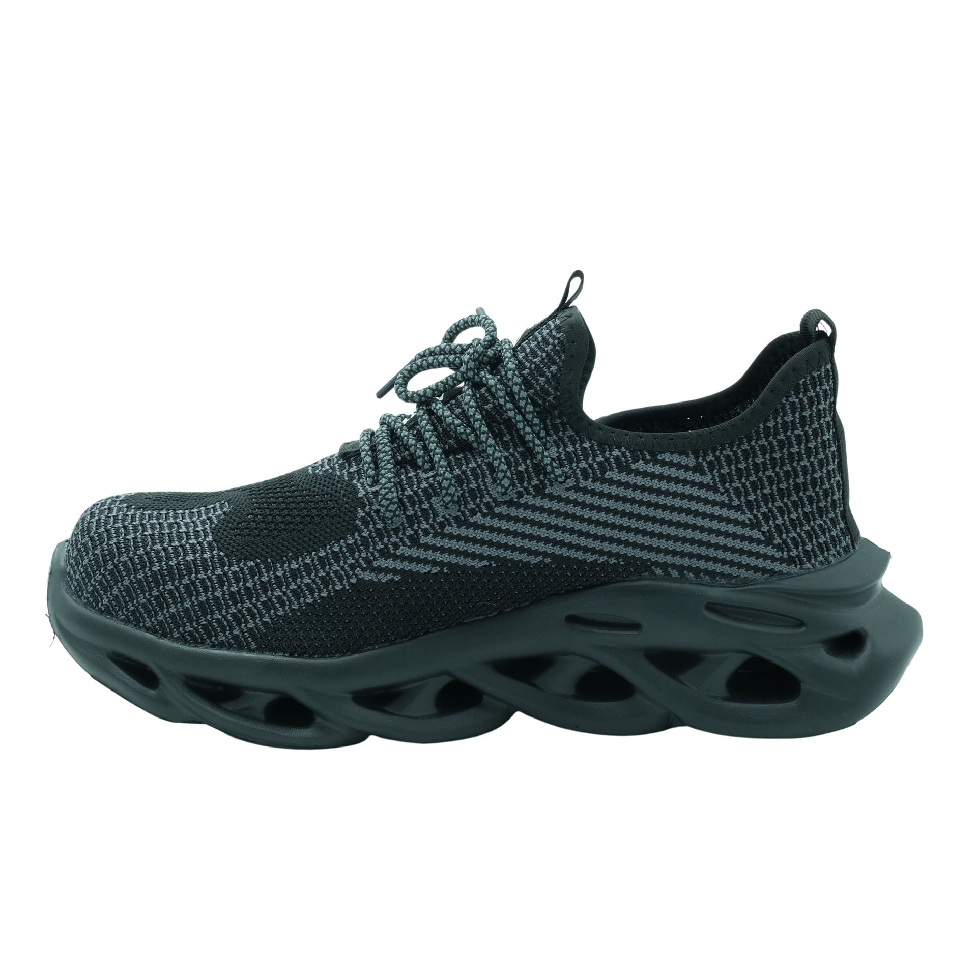 Shop Workland Breathable Mesh Shoe with Steel Toe Cap, Black & Grey ...
