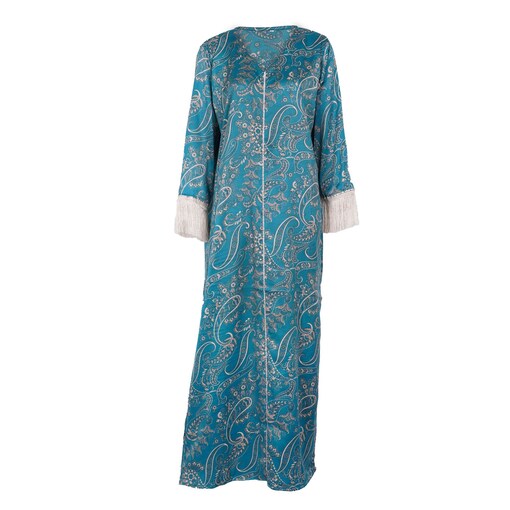 Shop GENET ZWDIE Genet Zwdie Chiffon Artwork Design Mukhawar Dress for ...