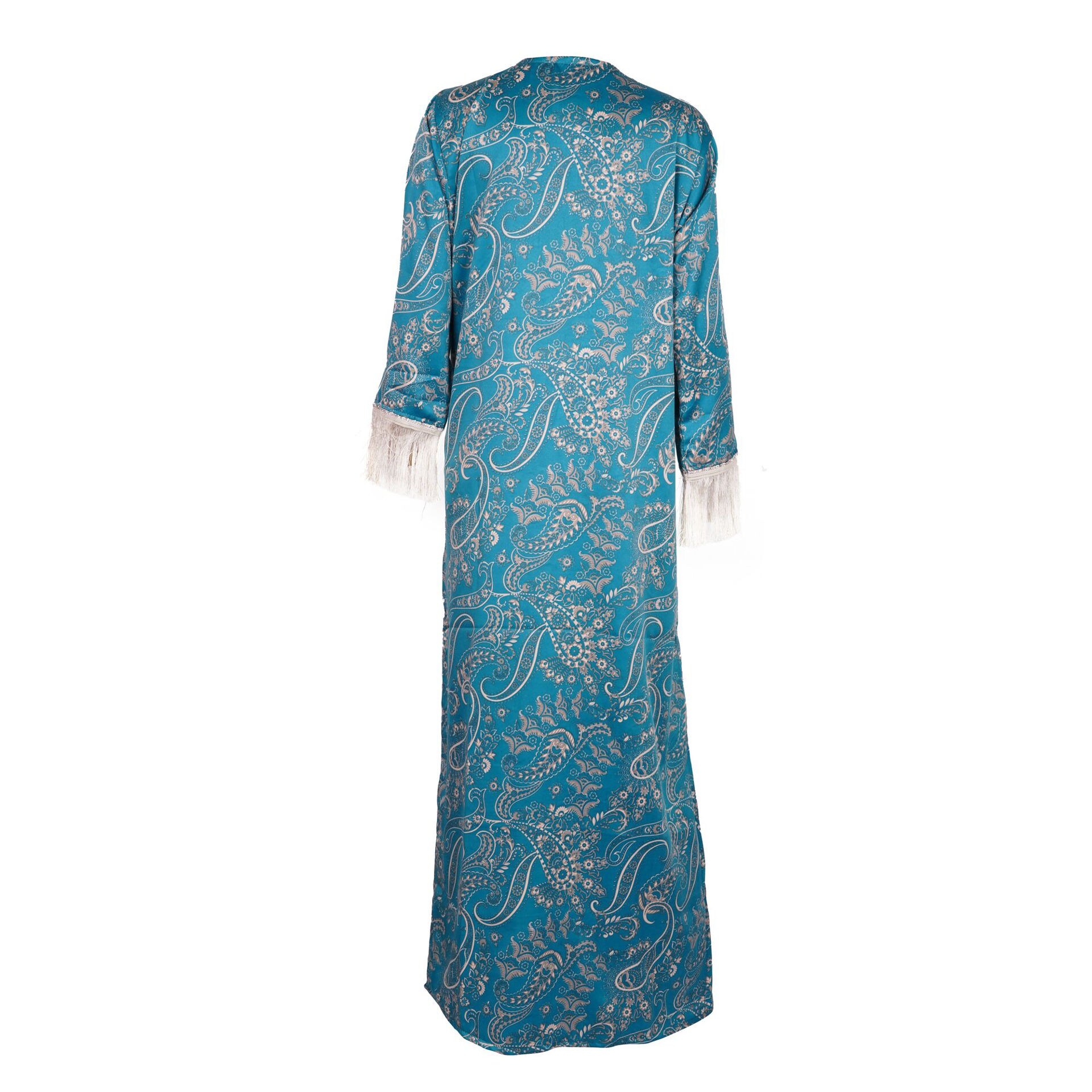 Shop GENET ZWDIE Genet Zwdie Chiffon Artwork Design Mukhawar Dress for ...