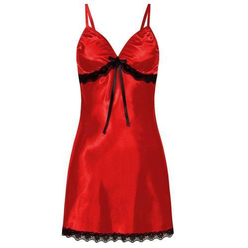 Shop ESLAN Eslan Lace Bow Babydoll Nightwear Sleepskirt, Red, 3X ...