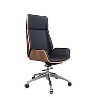 Picture of Al Mubarak High Back Leather Chair with Solid Wood Shock Proof Wheels