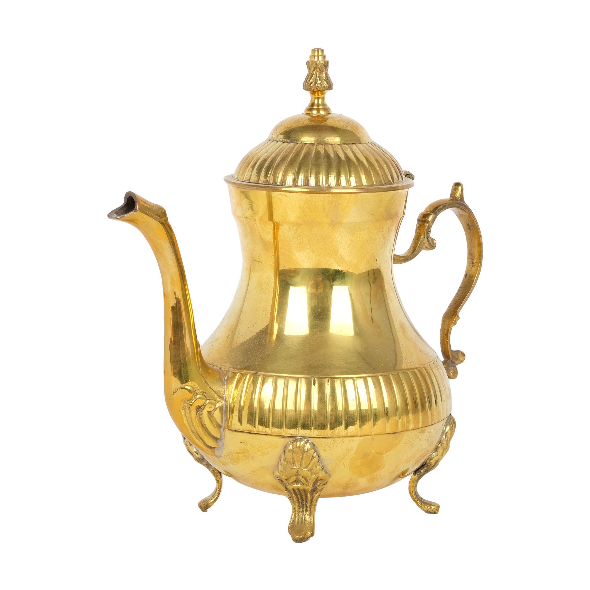 Shop AL RAKAN Al Rakan Brass Tea Pot, Gold Dragonmart United Arab