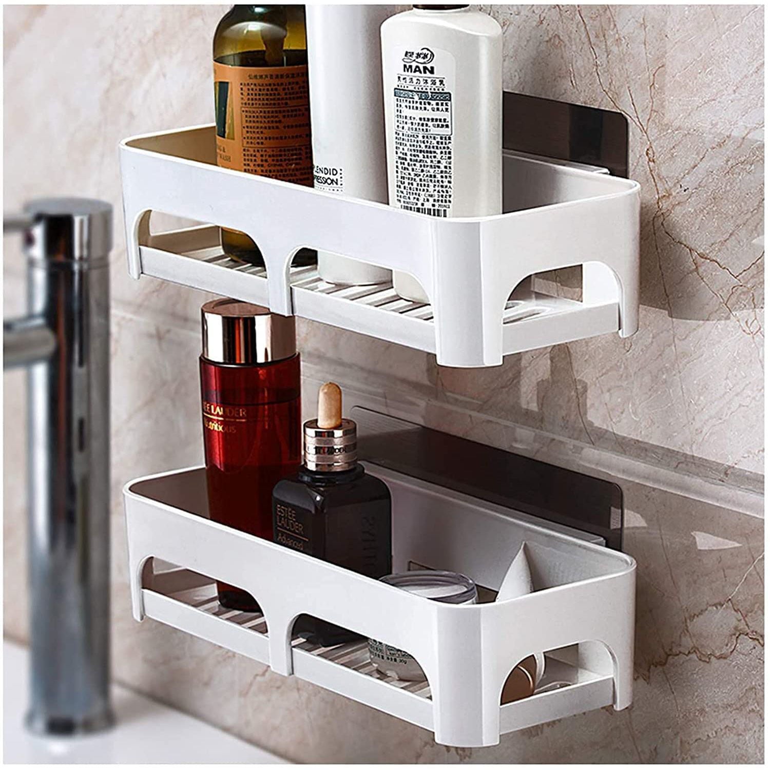Shop PIN FAMILY Pin Family Stainless Steel Bathroom Corner Rack Stand ...