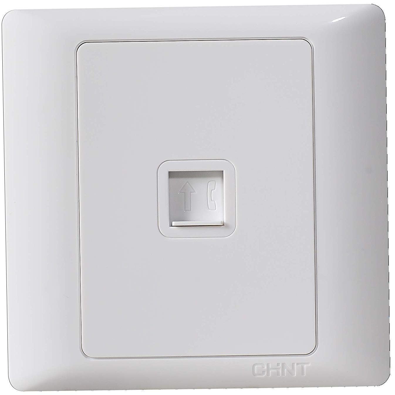 Shop CHINT Chint 7G 1 Gang 4 Core Telephone Socket Outlet, White ...