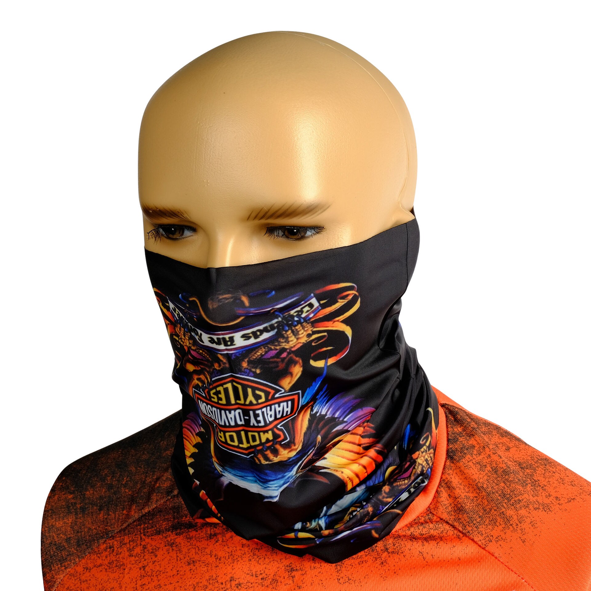 Shop KIMI Kimi Motor Harley Davidson Cycles Print Neck Gaiter Face Mask ...